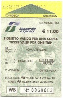 Ticket do Expresso Leonardo