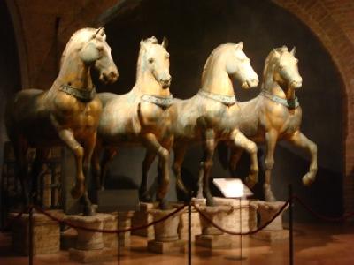Cavalos di San Marco, os originais. Na fachada são réplicas