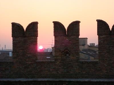 Pôr do Sol, visto da Ponte Scaligero