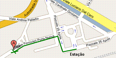Mapa para o Novo Hotel Rossi