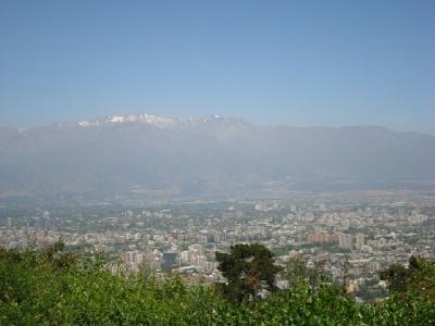 Santiago vista do Cerro (Cordilheira ao fundo)