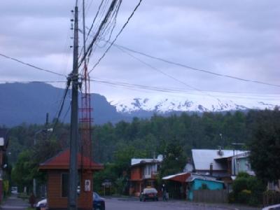 Ainda não dá pra ver o vulcão, mas a neve já aparece