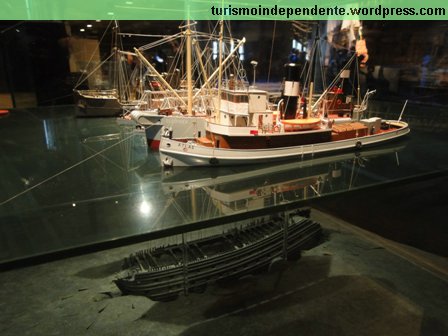 Museu Vasa, maquete do resgate do navio