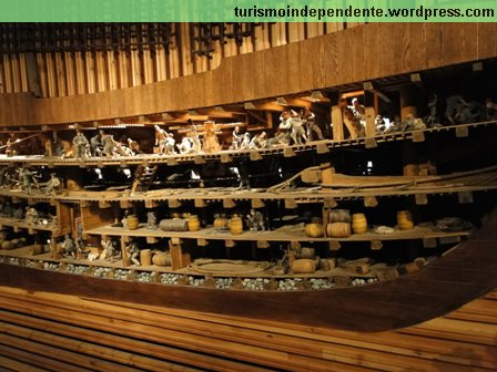 Museu Vasa, miniatura ilustrando a vida dentro do navio