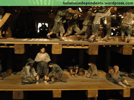 Museu Vasa, miniatura ilustrando a vida dentro do navio