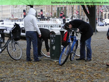 Máquina de ar para auxílio aos ciclistas