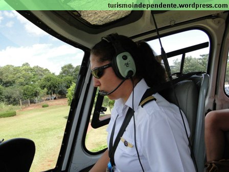 A piloto do nosso voo