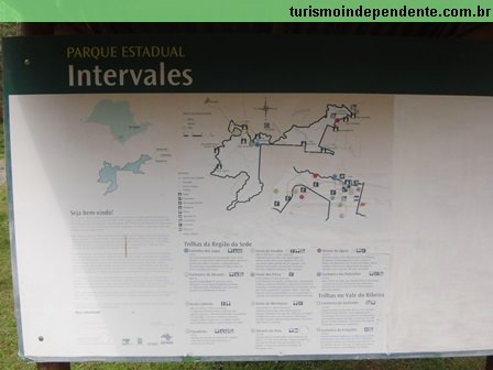 Mapa do Parque Estadual Intervales