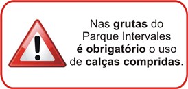 Para visitar as grutas do parque é obrigatório o uso de calças