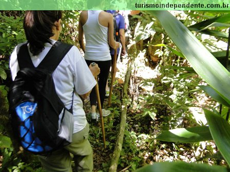 Trilha para a cachoeira Três Quedas