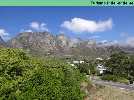 Paisagem da Cidade do Cabo após visita na Table Mountain.