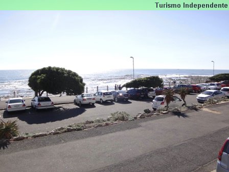 Sea Point, Cidade do Cabo. Aqui dá pra ver a força do vento, que inclinou as árvores.