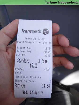 Passagem comprada com o motorista do ônibus.