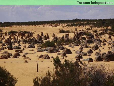 Formação rochosa no Pinnacle Desert.