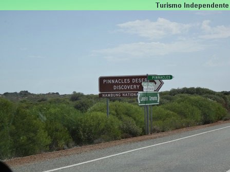 Placa indicando o Pinnacle Desert. Estamos próximos!