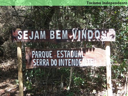 Placa de boas vindas do Parque.