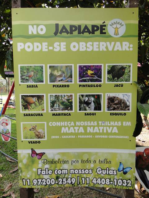 Cartaz com os atrativos do Japiapé>