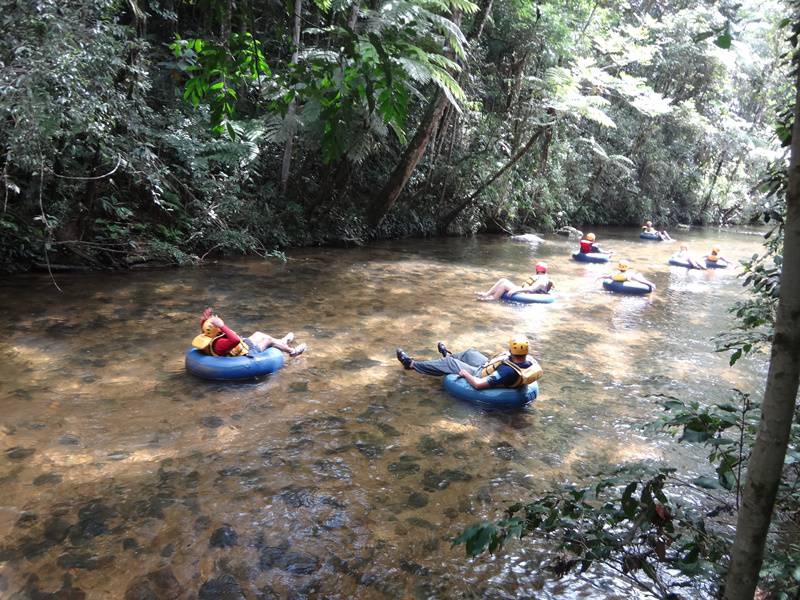 Boia-cross no Rio Taquaral.