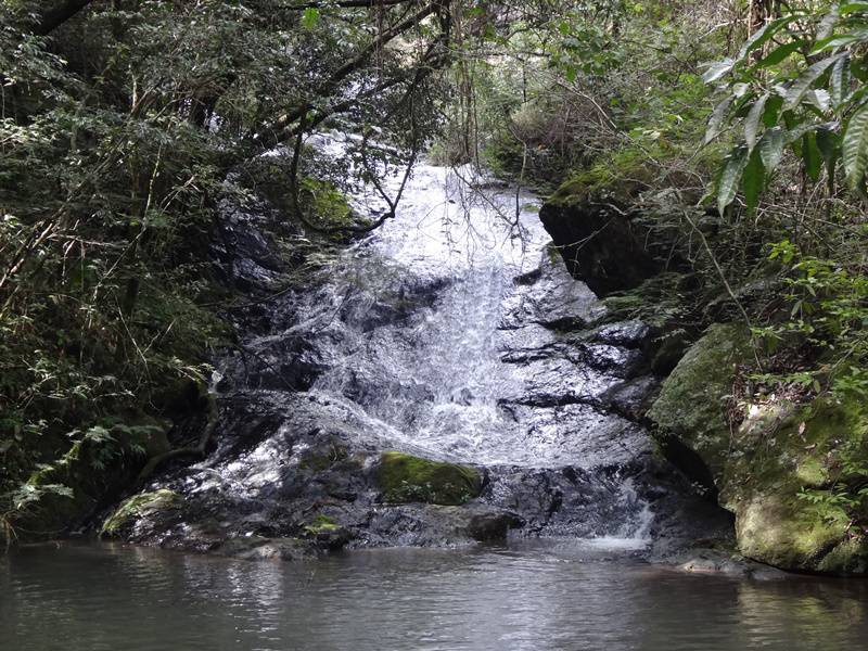 Parada para fotos na primeira cachoeira.