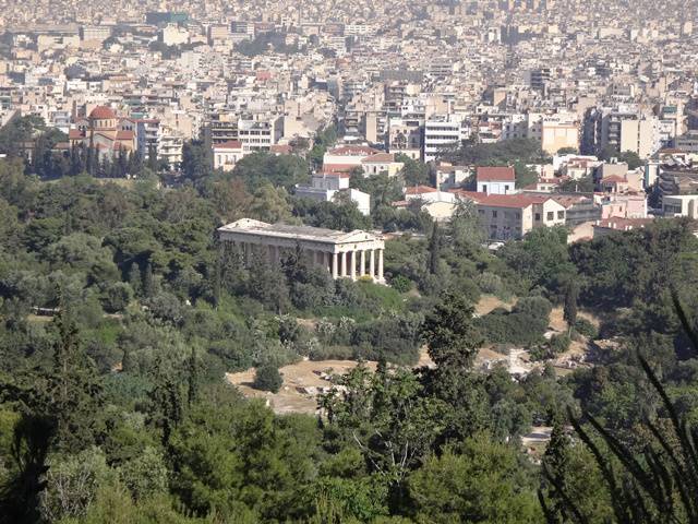 Ágora Antiga (e o templo de Hefesto) - visão da entrada do Propileu.