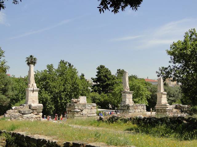 Ágora Antiga, em Atenas.