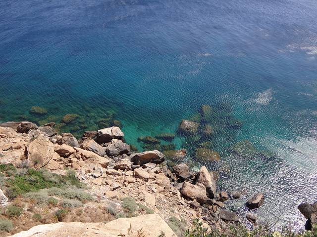 Mar Egeu visto do alto do Cabo Sounio.