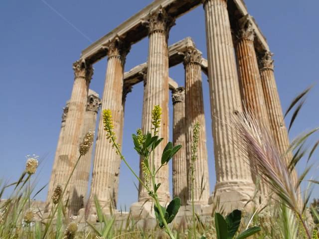 Templo de Zeus Olímpico, em Atenas.