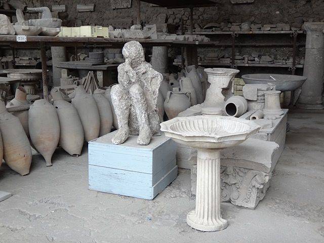 Pompeia: corpos petrificados no galpão