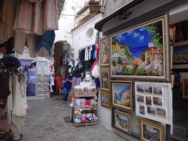 Comércio de Positano.