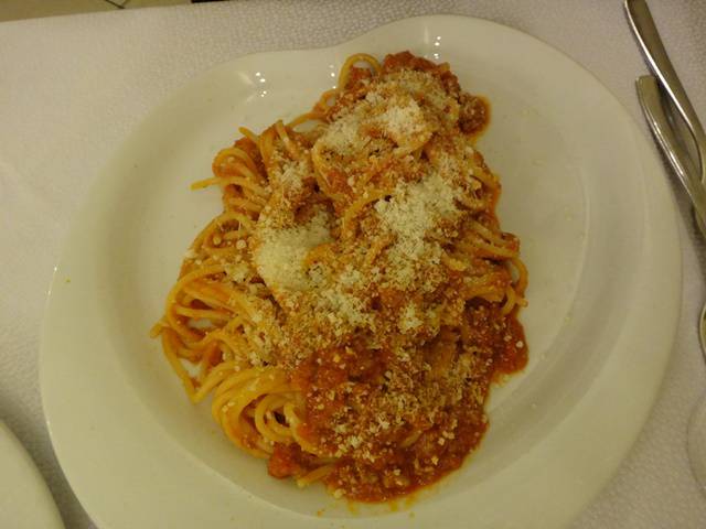 Spaghetti alla bolognese.