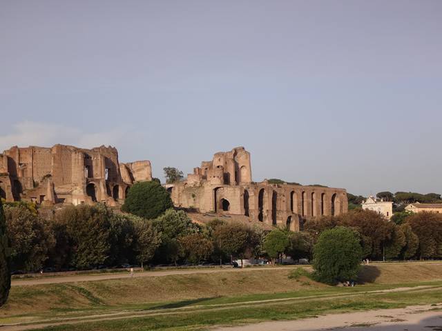 Circo Massimo com o Palatino ao fundo.