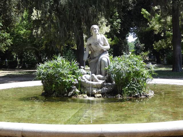 Fonte na Villa Borghese.