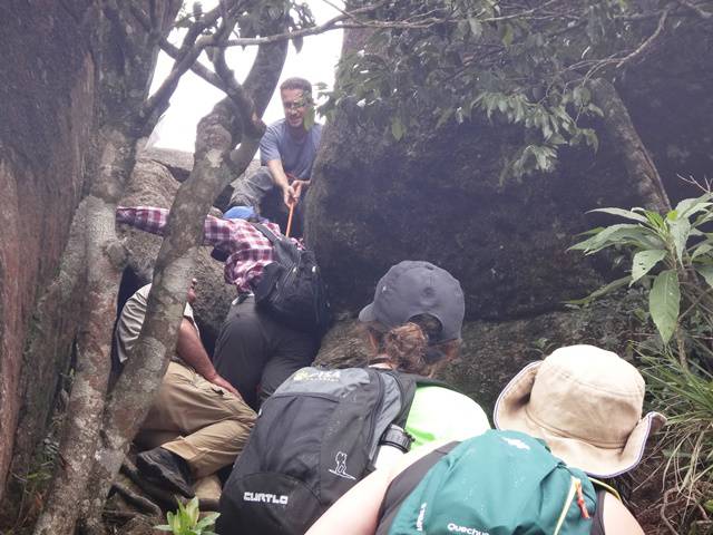 Hora da primeira escalada na Serra do Lopo