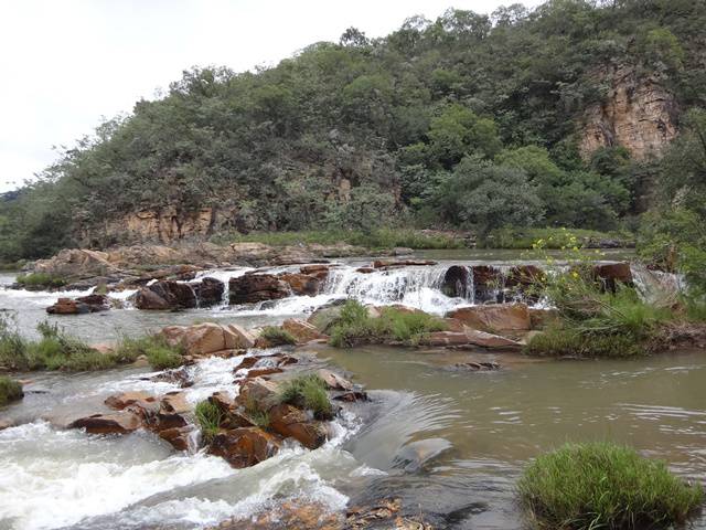 Algumas piscinas naturais na parte alta da Maria Augusta.