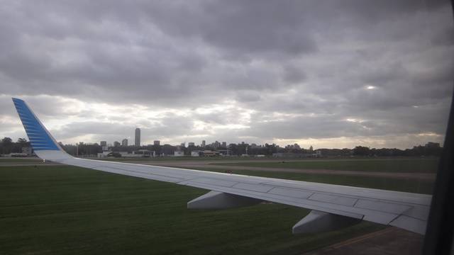 Aterrizando em Buenos Aires.