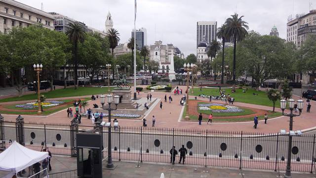 Buenos Aires - Casa Rosada - visita guiada - visão da sacada.