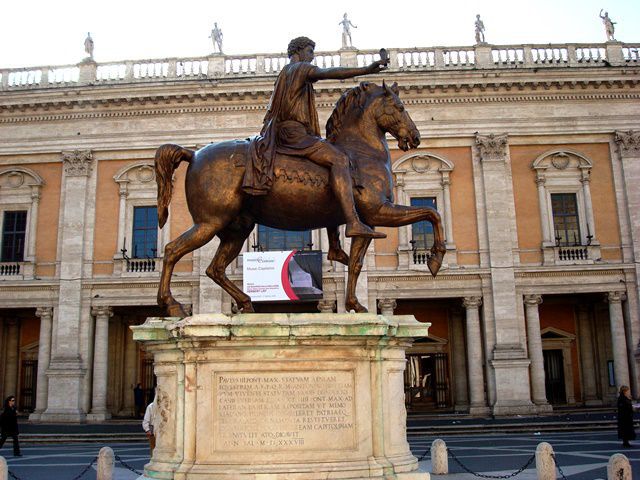 Piazza del Campidoglio - Imperador Marco Aurélio