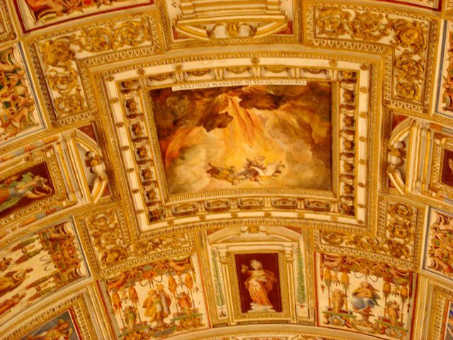 Museu do Vaticano - teto decorado