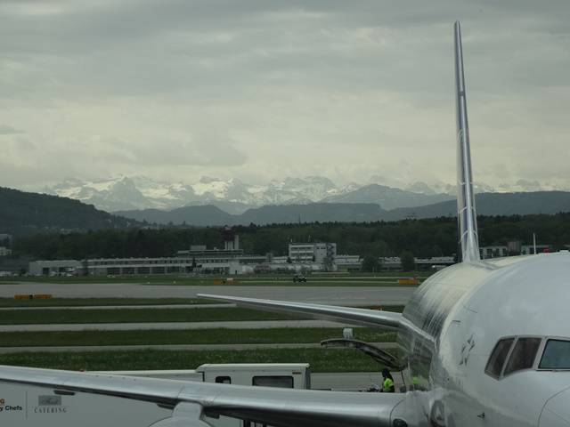 Zurique, na Suíça, após o desembarque.