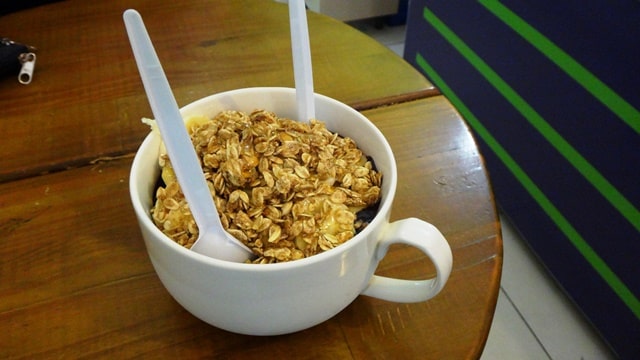 Açaí bem gelado para refrescar.