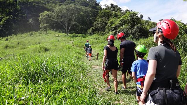 Seguindo para a tirolesa.