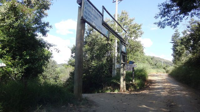 Chegando à Cachoeira do Pimenta.