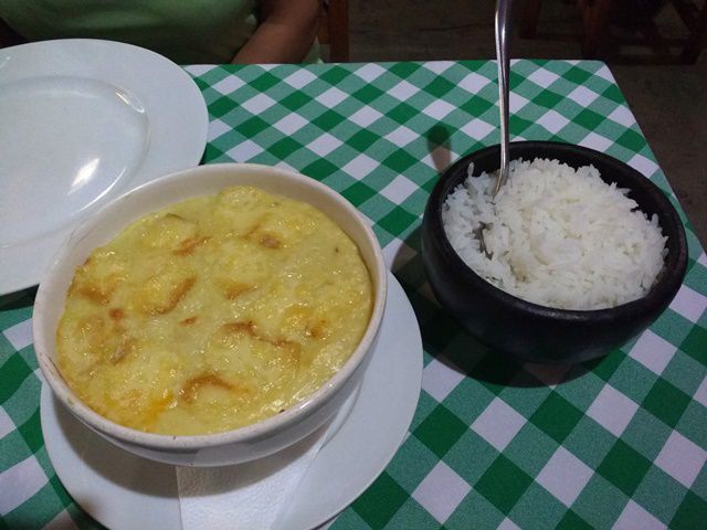 Gratan de Carne de Sol no restaurante Garimpo Gourmet, em Lençóis.