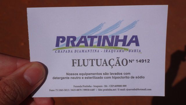 Ingresso para a flutuação no Rio Pratinha, pago a parte.