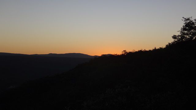 Pôr do Sol visto da Cachoeira do Riachinho, Chapada Diamantina.