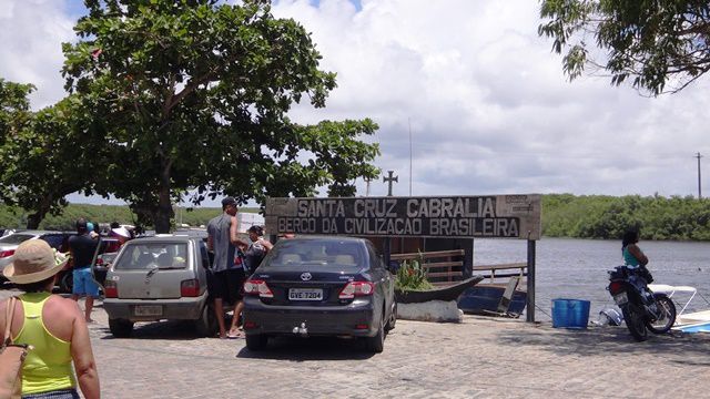 Chegada em Santa Cruz Cabrália.