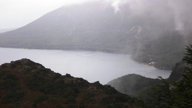 Mirador Paso Garibaldi - visão do Lago Escondido