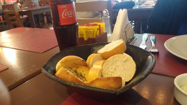 Almoço no restaurante La Lechuzita, em El Calafate