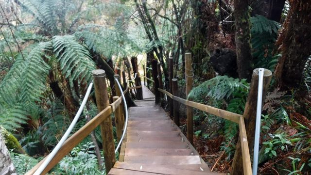 Escada para o mirante da Cachoeira dos Namorados