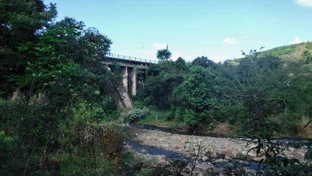 Ponte férrea vista da trilha